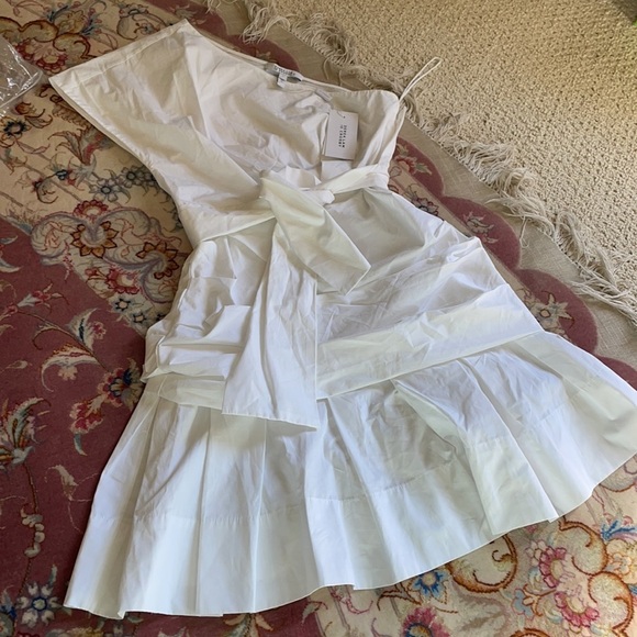 DEREK LAM 10 CROSBY Tie Front Poplin dress - Picture 4 of 6